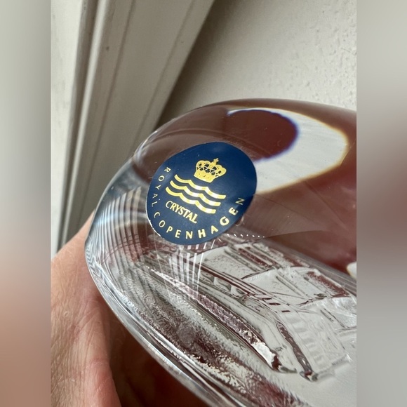 Royal Copenhagen | Ship Nautical | Tivoli Crystal Paperweight | Collectible - Picture 4 of 6